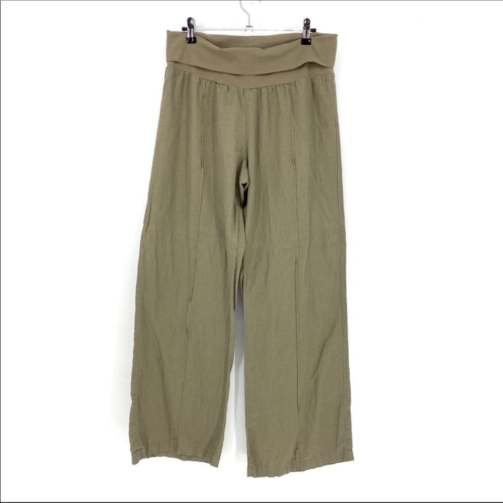 Just Living Wide Leg Linen Beach Pants Size L
